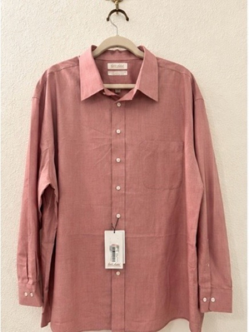 Gold Label Roundtree & Yorke Men’s 19 34/35 Big & Tall Non-Iron Dress Shirt NWT